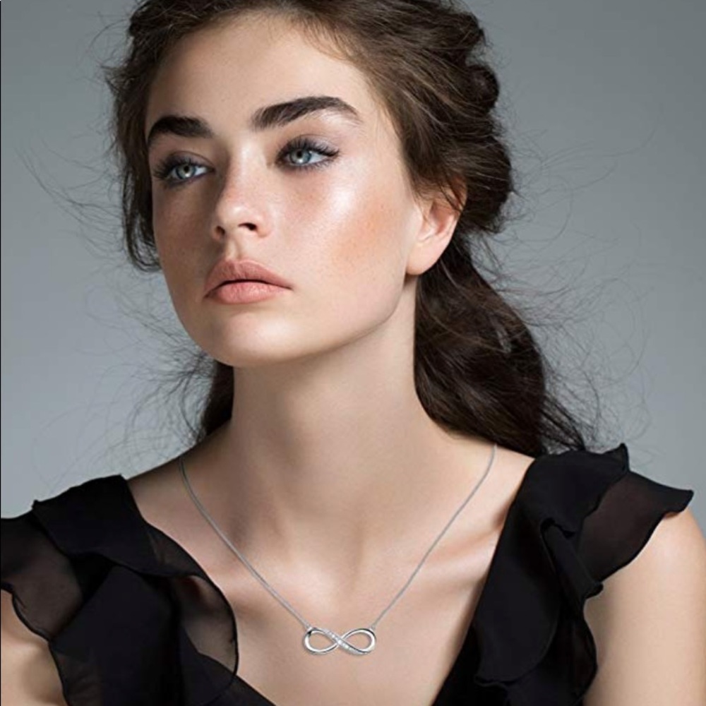 Silver Infinity Pendant Necklace - Picture 2 of 3